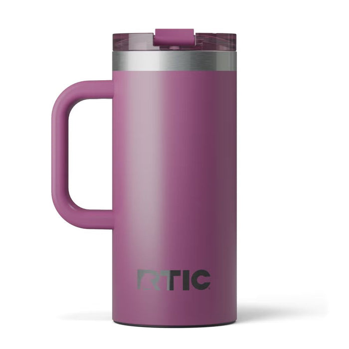 Taza de Viaje RTIC 16 oz con Interior Cerámico | 100% Antiderrame | Sabor Auténtico por Horas