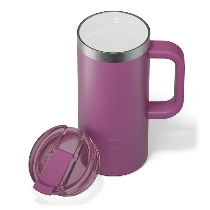 Taza de Viaje RTIC 16 oz con Interior Cerámico | 100% Antiderrame | Sabor Auténtico por Horas