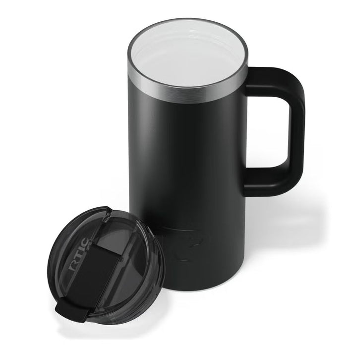 Taza de Viaje RTIC 16 oz con Interior Cerámico | 100% Antiderrame | Sabor Auténtico por Horas