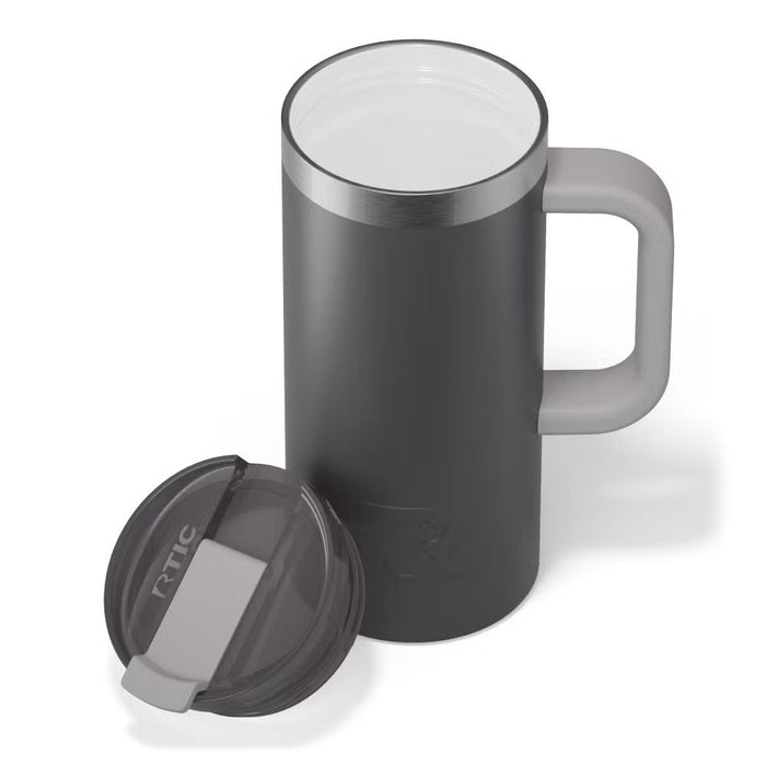 Taza de Viaje RTIC 16 oz con Interior Cerámico | 100% Antiderrame | Sabor Auténtico por Horas
