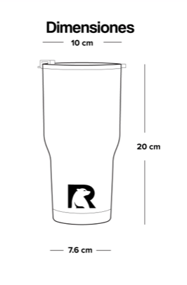 Termo RTIC 30 oz | Gran Capacidad | Retención Térmica 24h Frío/6h Caliente Interior Acero Inoxidable