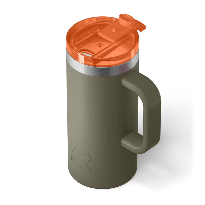 Taza de Viaje RTIC 16 oz con Interior Cerámico | 100% Antiderrame | Sabor Auténtico por Horas