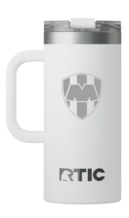 Taza de Viaje Rayados Oficial RTIC 16 oz con Interior Cerámico | Escudo Rayados