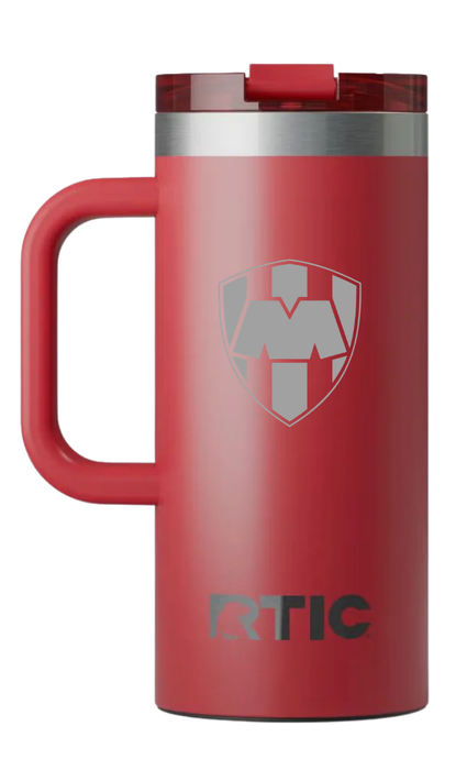 Taza de Viaje Rayados Oficial RTIC 16 oz con Interior Cerámico | Escudo Rayados