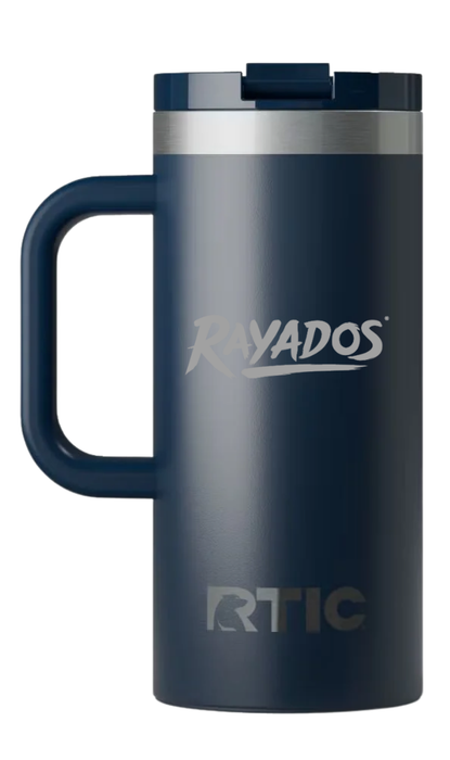 Taza de Viaje Rayados Oficial RTIC 16 oz con Interior Cerámico | Rayados