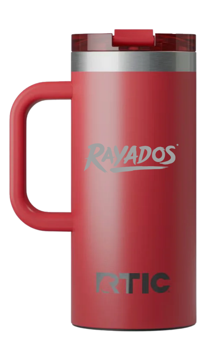 Taza de Viaje Rayados Oficial RTIC 16 oz con Interior Cerámico | Rayados