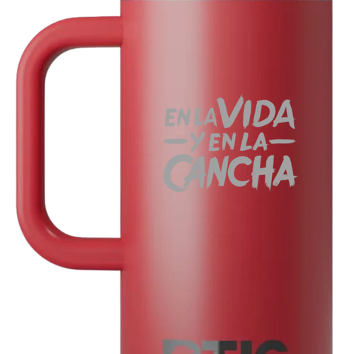Taza de Viaje Rayados Oficial RTIC 16 oz con Interior Cerámico | En la Vida y en la Cancha