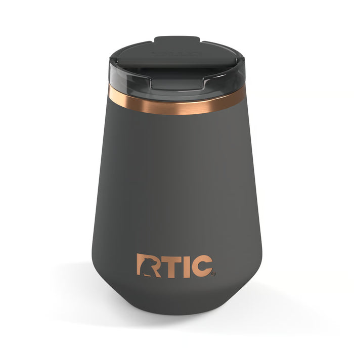 Taza RTIC Happy Hour de Vino 12 oz con Interior Cerámico | Antiderrame | Exterior Soft-Touch