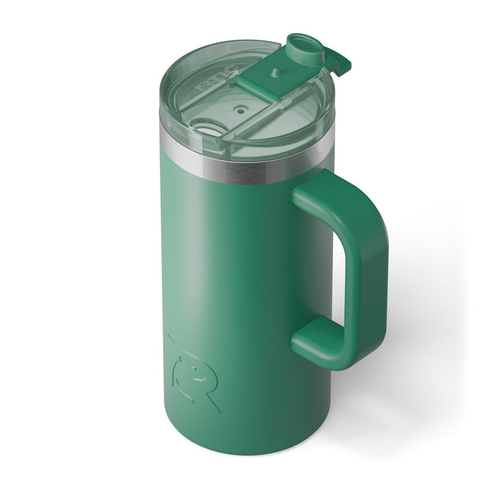 Taza de Viaje RTIC 16 oz con Interior Cerámico | 100% Antiderrame | Sabor Auténtico por Horas